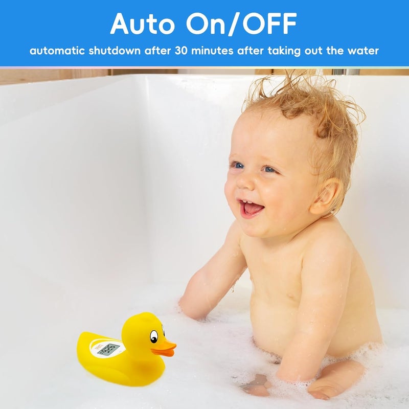 BH Digital Duckling Baby Bath Thermometer, Infant Safe Floating Water Temperature Thermometer and Baby Bath Time Toy – Easy to Read Display | BPA-Free - Image 4